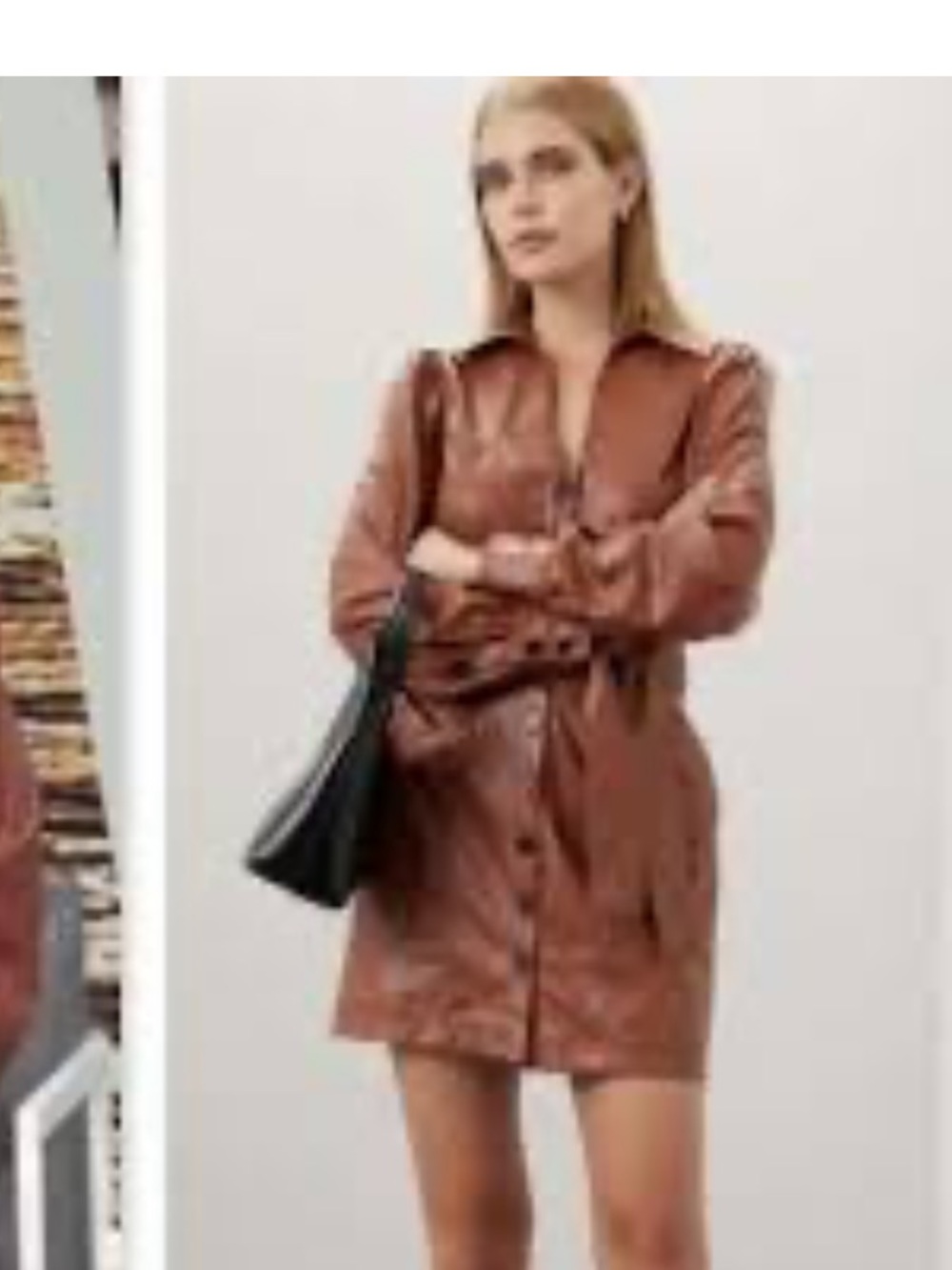 Marissa Webb Collection Faux Leather Mini Dress
